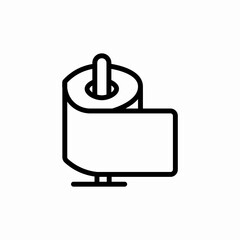toilet paper icon sign vector