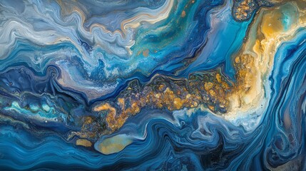 Vibrant colors swirl across the waters surface depicting an oil spills chaotic beauty