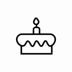 birthday cake icon sign vector