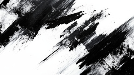 Grunge textured ink and acrylic smear with a black-and-white color scheme, creating an abstract brushstroke background.