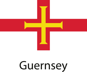 The flag of Guernsey, a British Crown dependency in the Channel Islands.