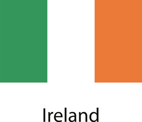 The Irish Ireland national flag, featuring vertical stripes of green, white, and orange.