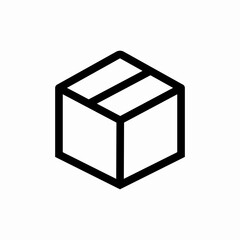 3d cube icon sign vector