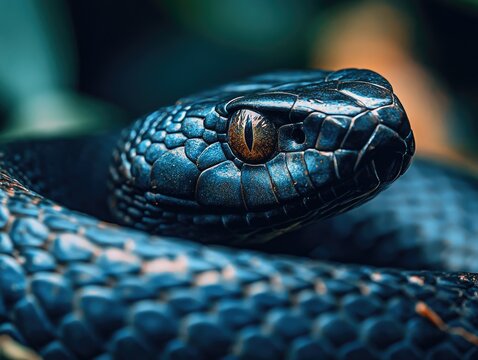 Black and Blue Ball Python