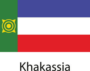 The flag of the Khakassia Republic, a subject of the Russian Federation.