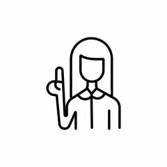 business woman icon sign vector