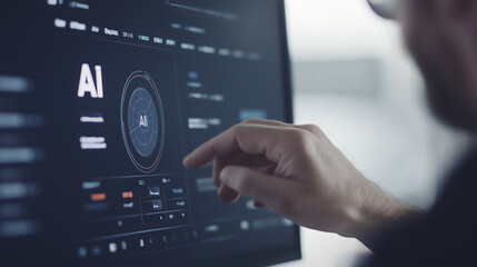 Obraz premium AI Dashboard for Real Time Data Analysis and Interpretation