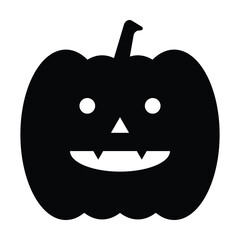 Halloween pumpkin icon vector on white background