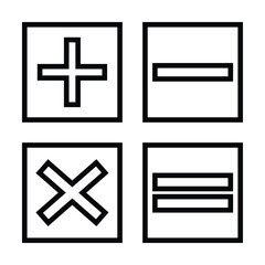 Calculator icon vector on white background