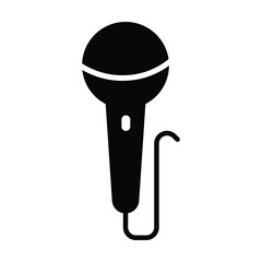 Microphone icon vector on white background