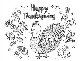 Thanksgiving coloring page