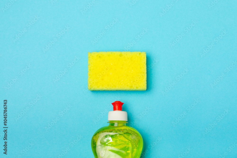 Wall mural colorful dish sponges on textured background. kitchen sponge. cleaning concept, cleaning service. di