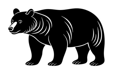 Fototapeta premium Bear vector silhouette 
