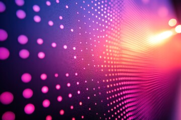 A vibrant abstract background with colorful dots and light effects.