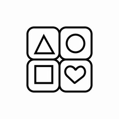 baby toy cubes icon sign vector