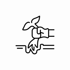 plant out icon sign vector