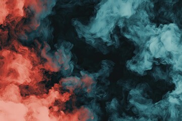 Vibrant Swirls of Colorful Smoke Creating Abstract Patterns in Dark Backgrounds