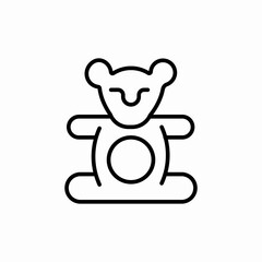 teddy bear icon sign vector