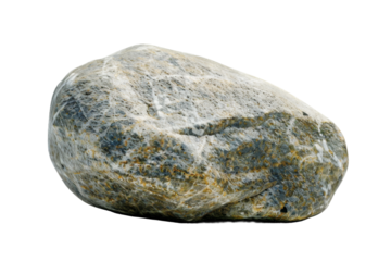 Stone Isolated on Clear White Background for Natural Texture Analysis