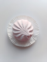 pink marshmallow on a gray background
