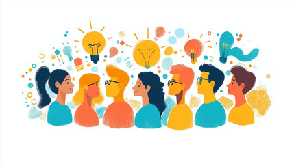 Fototapeta premium Un groupe de personne en plein brainstorming