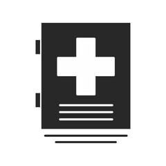 Obraz premium Medical care hospital silhouette elements