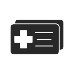 Obraz premium Medical care hospital silhouette elements