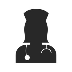 Medical care hospital silhouette elements