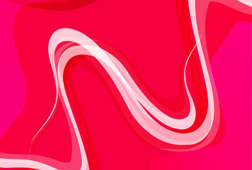 red background with various shapes 