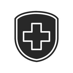 Obraz premium Medical care hospital silhouette elements