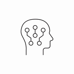 ai brain icon sign vector