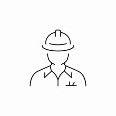 construction worker icon sign vector