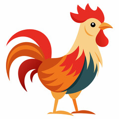 rooster isolated on white background