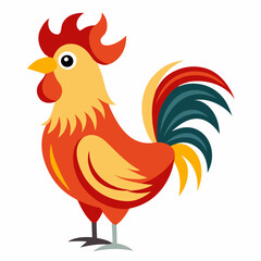 rooster isolated on white