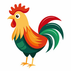 rooster isolated on white background