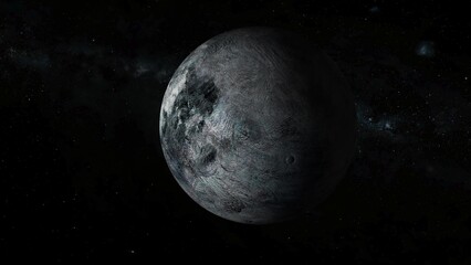 Dark Rocky Planet in Starry Space © Sohan Stock