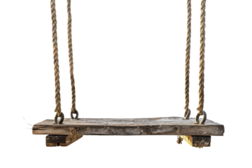 Swing Set on Beach with Clear Background