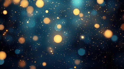 Green and gold Abstract background and bokeh on New Year's Eve. Happy Holiday Background. High Quality Image. AI generativ.