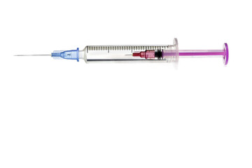 Fototapeta premium Isolated Syringe Against White Background