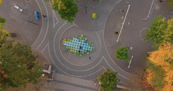 Vista de parque en la ciudad de Mexico