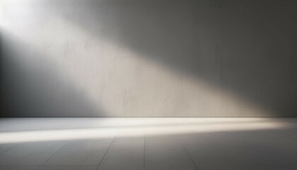 minimal abstract background for product presentation llight on gray plaster wall