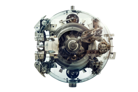 Automatic Security vault machine isolated on clean white background.