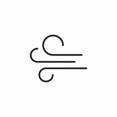 blowing winds icon sign vector