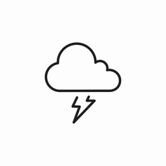 lightning weather icon sign vector