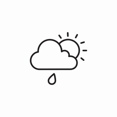 Rain weather icon sign vector