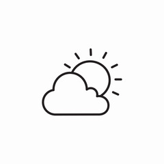 sun and cloud icon sign vector