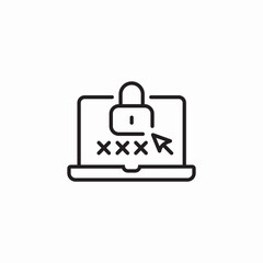 user password icon sign vector