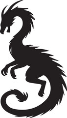 Dragon silhouette vector EPS 