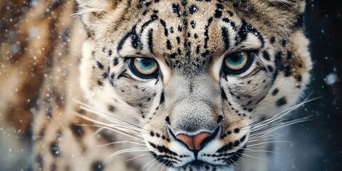 Fototapeta premium Tiger Cub in a Snowy Landscape
