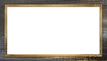 Transparent rectangular frame Golden Borders PNG